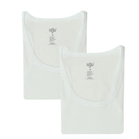 White 2-Piece Cotton Athletic Tank Top Set