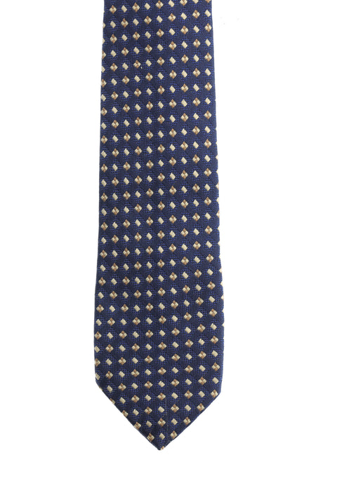 Dark Navy Blue 3-Piece Tie, Pocket Square & Cufflink Set