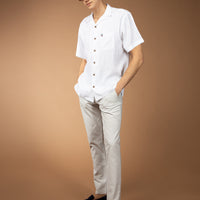 Taş Slim Fit Dar Kesim Desenli Likralı Kanvas / Chino Pantolon