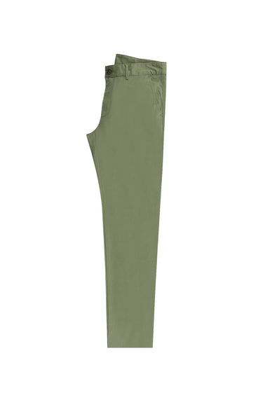 Orta Haki Slim Fit Dar Kesim Likralı Kanvas / Chino Pantolon