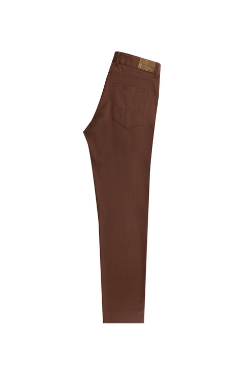 Açık Kahve Slim Fit Dar Kesim Likralı Kanvas / Chino Pantolon