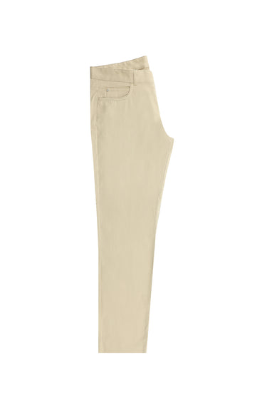 Açık Bej Slim Fit Dar Kesim Likralı Kanvas / Chino Pantolon