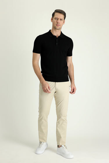Açık Bej Regular Fit Likralı Kanvas / Chino Pantolon
