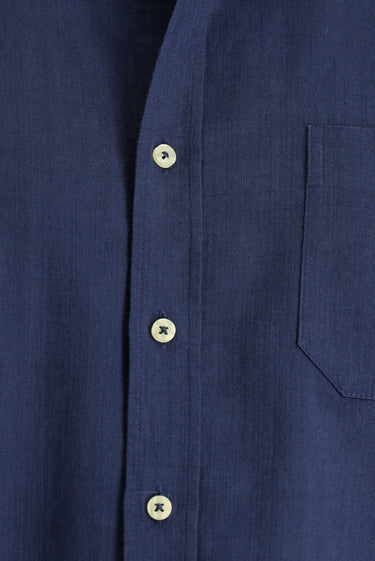 Orta Lacivert Uzun Kol Regular Fit Pamuk Spor Gömlek