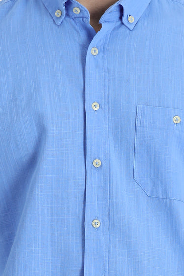 Mavi Uzun Kol Regular Fit Pamuk Spor Gömlek