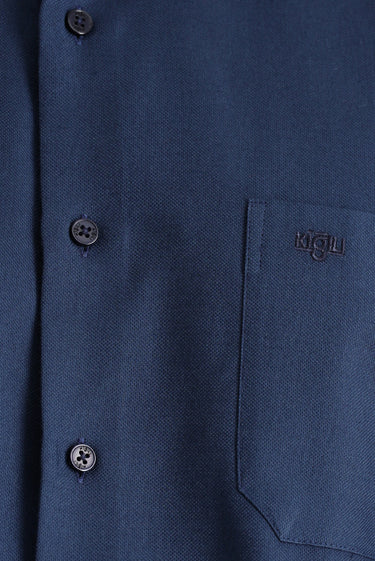 Koyu Lacivert Uzun Kol Regular Fit Spor Pamuklu Gömlek