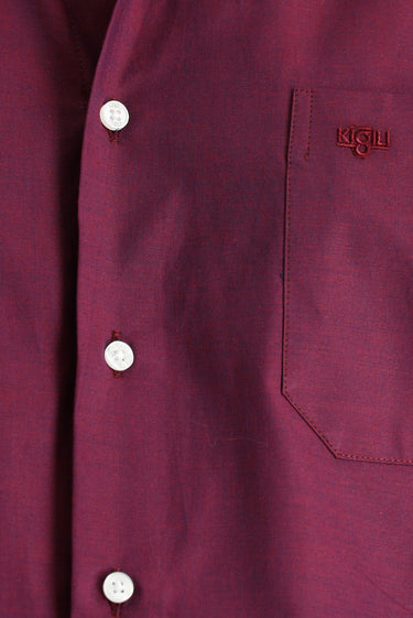 Açık Bordo Uzun Kol Regular Fit Spor Pamuklu Gömlek