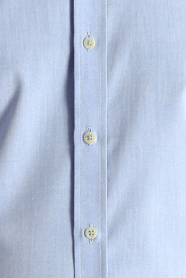 Açık Mavi Uzun Kol Slim Fit Dar Kesim Spor Pamuk Gömlek