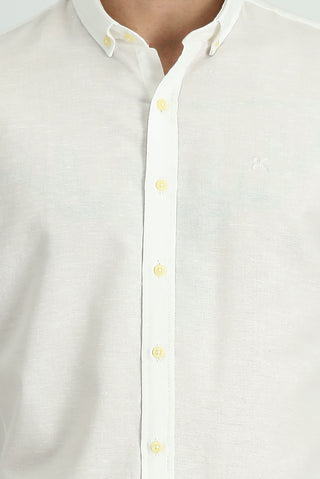 Beyaz Uzun Kol Slim Fit Dar Kesim Spor Gömlek