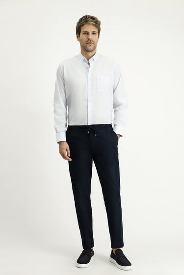 Uçuk Mavi Uzun Kol Regular Fit Desenli Spor Pamuklu Gömlek