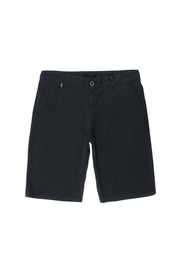 Koyu Lacivert Regular Fit Pamuklu Bermuda Şort