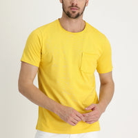 Dark Yellow Crew Neck Slim Fit T-Shirt