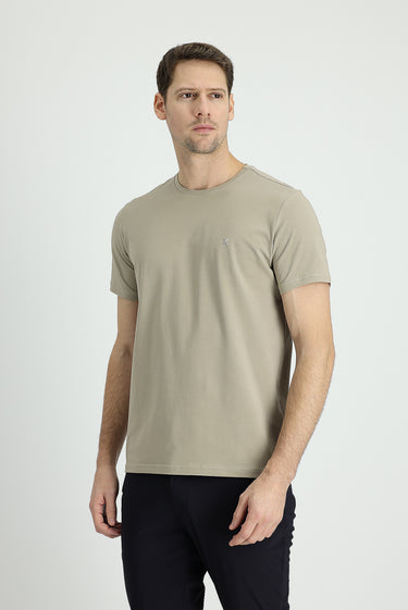Orta Vizon Bisiklet Yaka Slim Fit Dar Kesim Süprem Tişört