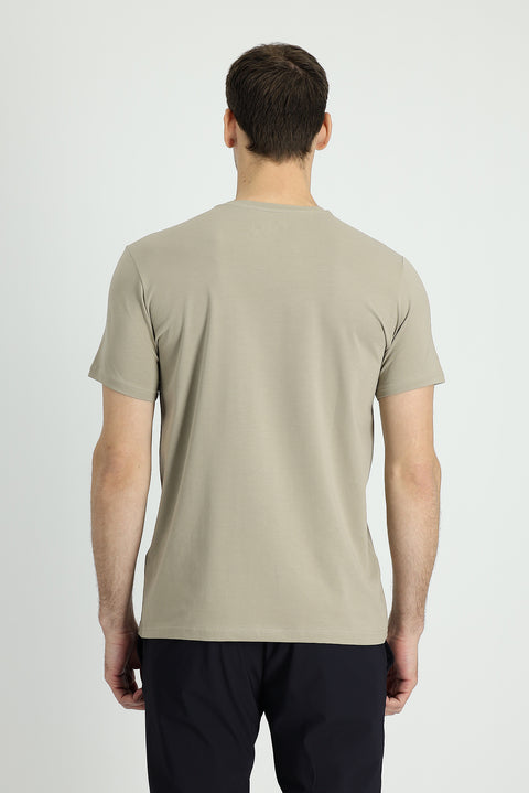 Orta Vizon Bisiklet Yaka Slim Fit Dar Kesim Süprem Tişört