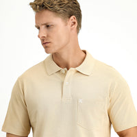 Medium Mink Polo Collar Regular Fit Pocketed Embroidered 100% Cotton T-shirt