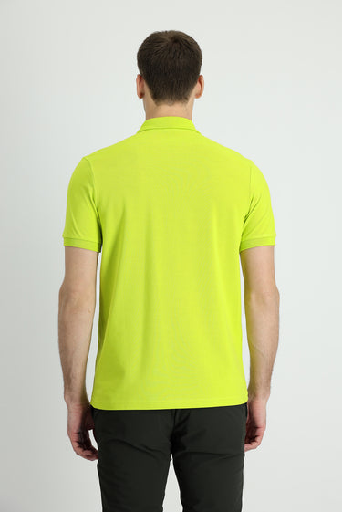 Fıstık Yeşili Polo Yaka Regular Fit Pamuk Tişört