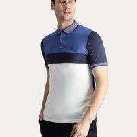 Koyu Havacı Polo Yaka Regular Fit Desenli Pamuklu Tişört
