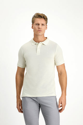 Taş Polo Yaka Slim Fit Nakışlı %100 Pamuk Tişört