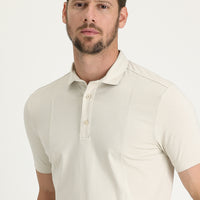 Açık Vizon Slim Fit Dar Kesim Pamuklu Süprem Polo Yaka Tişört