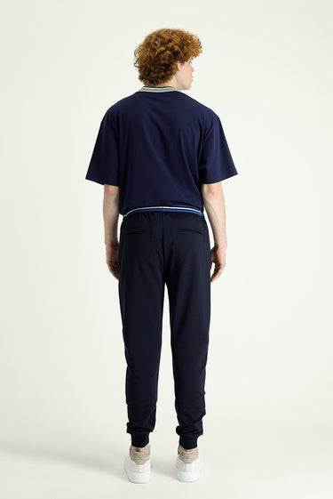 Koyu Lacivert Slim Fit Dar Kesim Pamuklu Sweatpant / Eşofman Altı