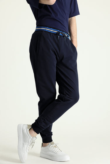 Koyu Lacivert Slim Fit Dar Kesim Pamuklu Sweatpant / Eşofman Altı