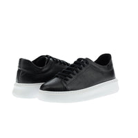 Siyah Sneaker Deri Ayakkabı
