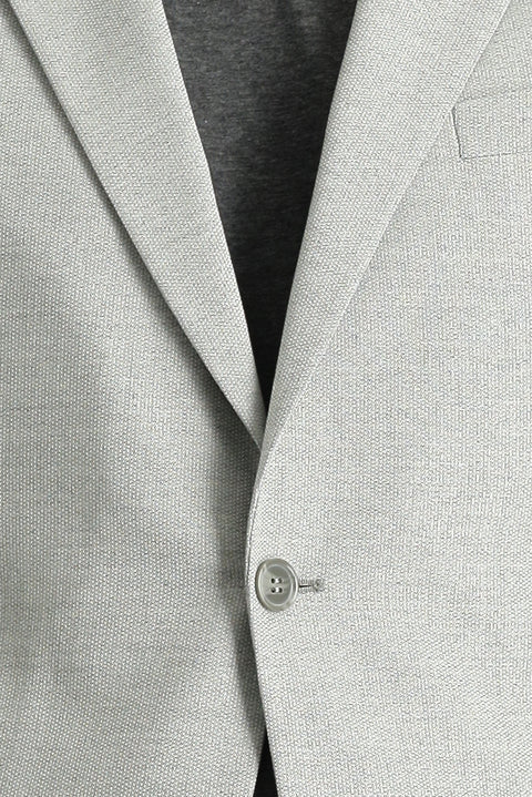 Orta Gri 7 Drop Slim Fit Dar Kesim Klasik Desenli Ceket