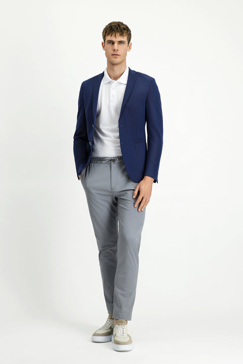Siyah Lacivert 7 Drop Super Slim Fit Eksra Dar Kesim Gofre Ceket