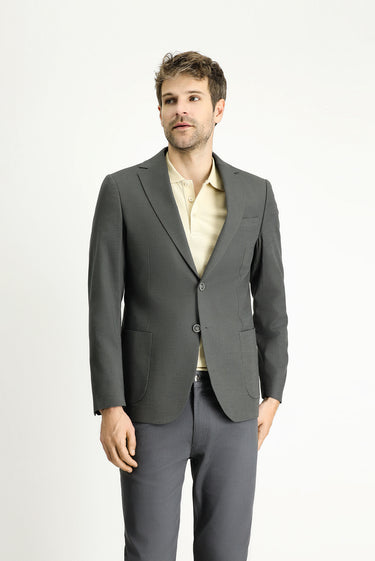 Açık Füme Regular Fit Pamuklu Spor Ceket