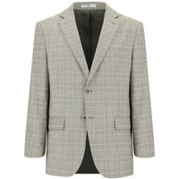 Orta Gri 4 Drop Relaxed Fit Rahat Kesim Klasik Ekose Ceket