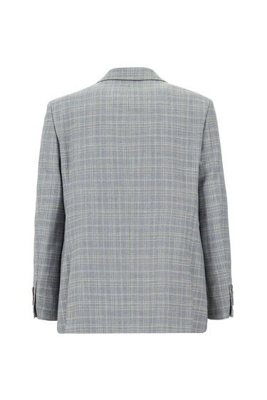 Mavi Relaxed Fit Rahat Kesim Klasik Ekose Ceket