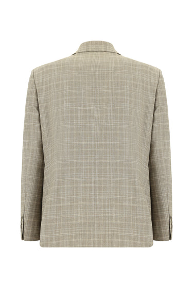 Orta Vizon Relaxed Fit Rahat Kesim Klasik Ekose Ceket