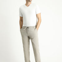 Orta Gri Regular Fit Standart Kesim Beli Lastikli İpli Pamuk Jogger Pantolon
