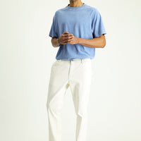 Ekru Regular Fit Beli Lastikli Kanvas / Chino Likralı Pantolon