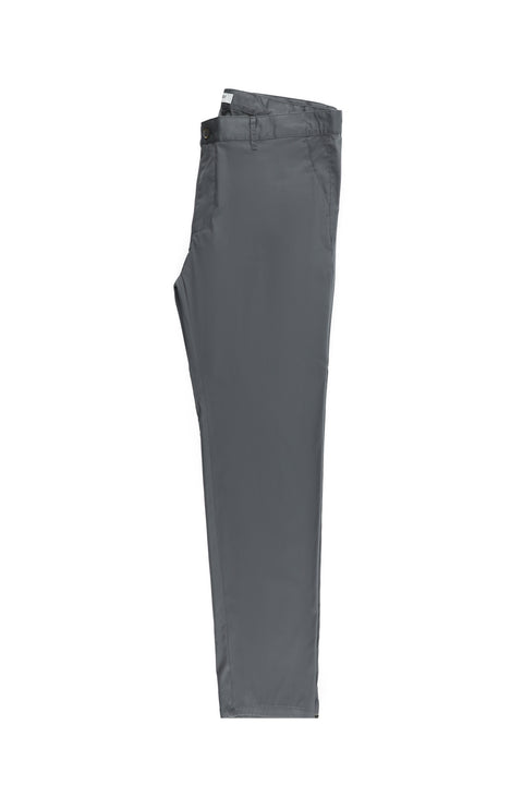 Orta Gri Relaxed Fit Rahat Kesim Likralı Kanvas / Chino Pantolon