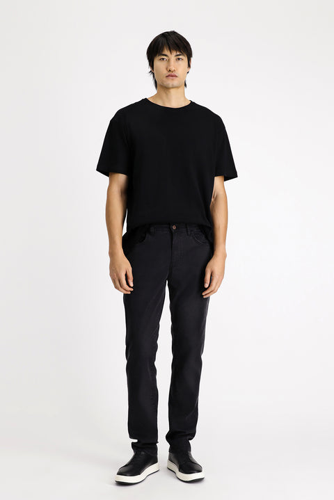 Koyu Antrasit Regular Fit Standart Kesim Likralı Denim Look Pantolon