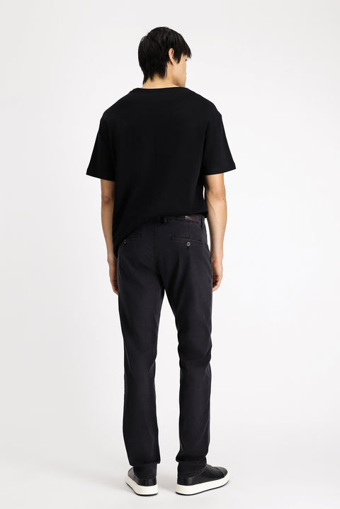 Koyu Antrasit Regular Fit Standart Kesim Likralı Denim Look Pantolon
