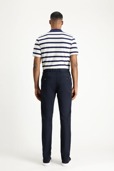 Koyu Lacivert Slim Fit Dar Kesim Beli Lastikli Likralı Pantolon