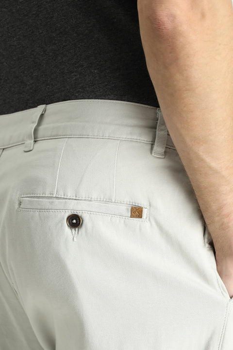 Stone Slim Fit Narrow Cut Elastic Waist Lycra Trousers
