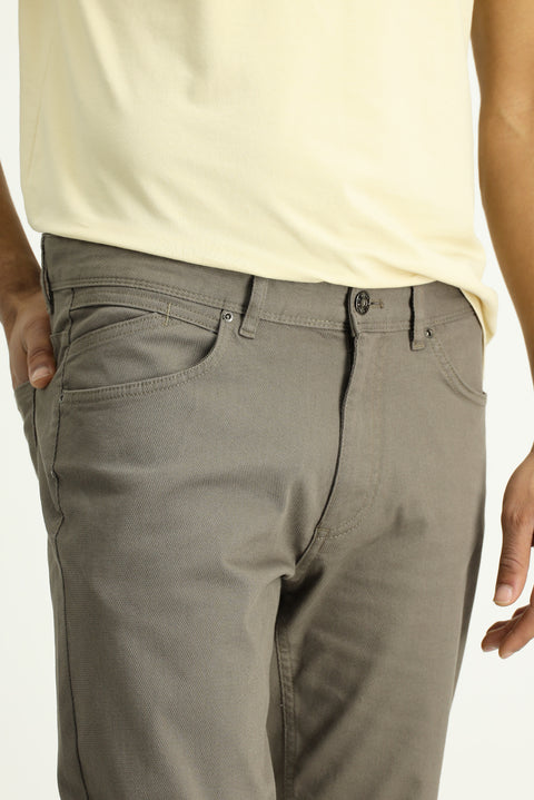 Orta Vizon Slim Fit Dar Kesim Likralı Kanvas / Chino Pantolon
