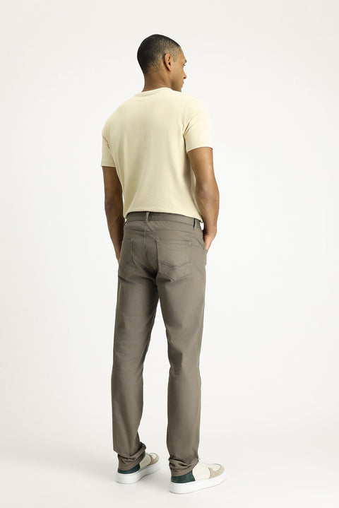 Orta Vizon Slim Fit Dar Kesim Likralı Kanvas / Chino Pantolon