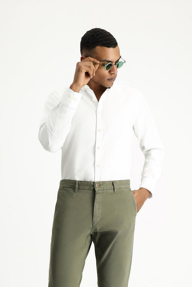 Beyaz Uzun Kol Regular Fit Oxford Pamuk Gömlek