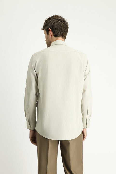 Moss Green Long Sleeve Regular Fit Sport Cotton Shirt