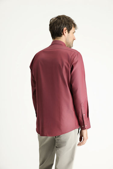 Gül Kurusu Uzun Kol Slim Fit Dar Kesim Spor Pamuk Gömlek