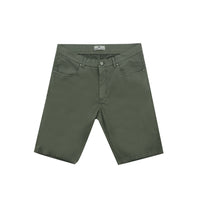 Orta Haki Relaxed Fit Rahat Kesim Pamuklu Bermuda Şort