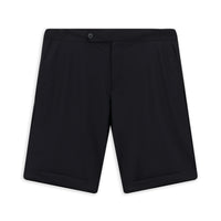 Dark Navy Super Slim Fit Extra Narrow Cut Techno-Line Lycra Bermuda Shorts
