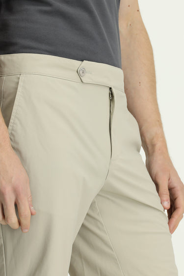 Açık Bej Techno-Line Super Slim Fit Ekstra Dar Kesim Likralı Bermuda Şort