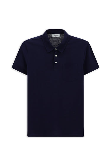 Koyu Lacivert Regular Fit Pamuk Cepli Polo Yaka Tişört