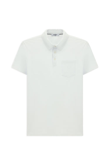 Beyaz Regular Fit Pamuk Cepli Polo Yaka Tişört