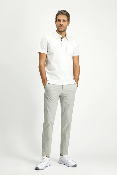 Ekru Regular Fit Pamuk Cepli Polo Yaka Tişört